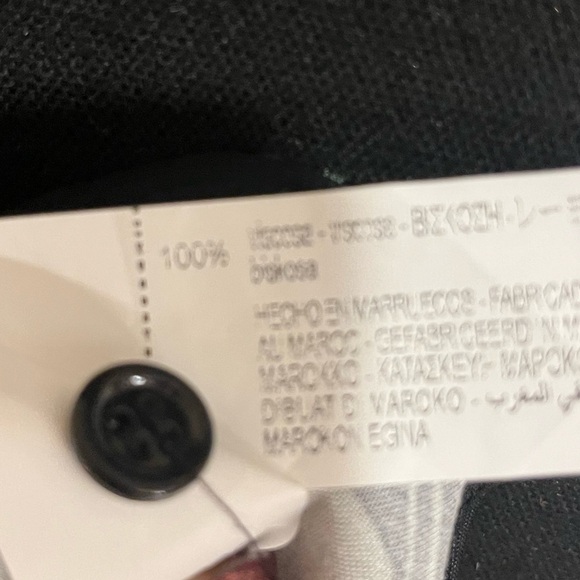 Zara Retro Print Collared Satin-Feel Blouse, size L - Picture 5 of 5